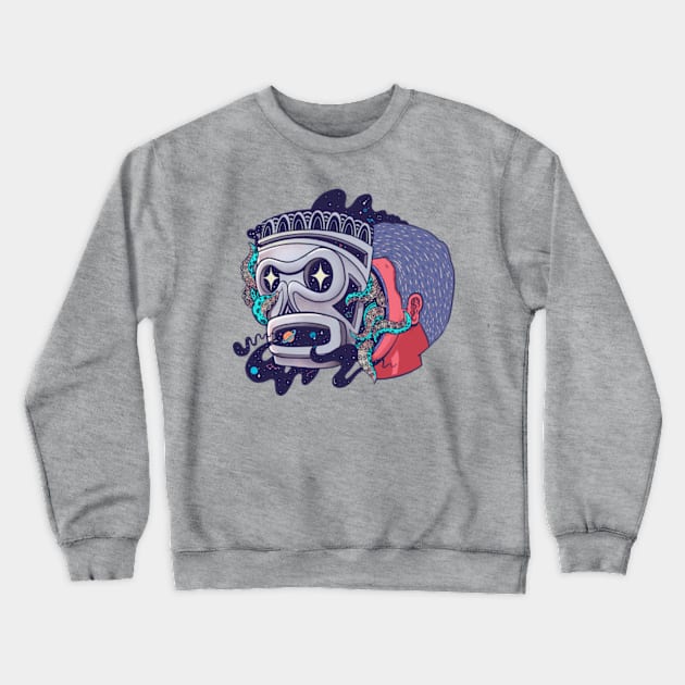 cosmic taino mask Crewneck Sweatshirt by Madkobra